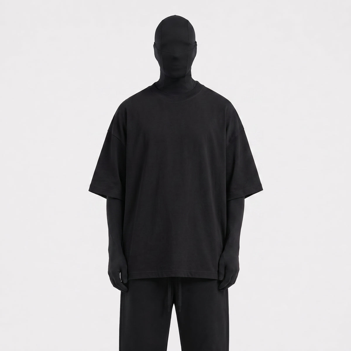Polera oversize premium blanco y negro Nova Conquista - vista 5